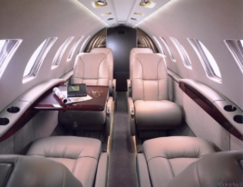 Citation CJ2 cabin interior with six executive seats