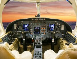 Citation Ultra cockpit with advanced avionics and dual yokes