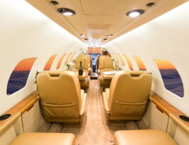 Citation Ultra jet interior looking forward to cockpit