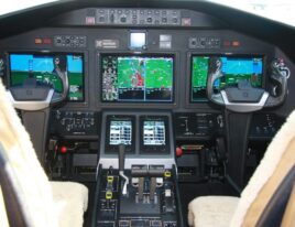 Citation Longitude cockpit with Garmin G5000 avionics suite