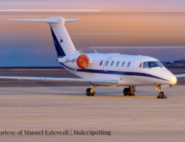 1984 Cessna Citation III parked on ramp during sunset