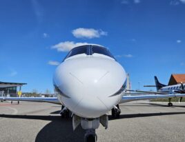 Front nose view of 1984 Cessna Citation III on ramp