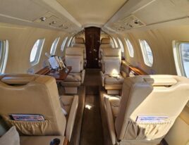 Rear cabin view of 1984 Citation III showing full seating configuration